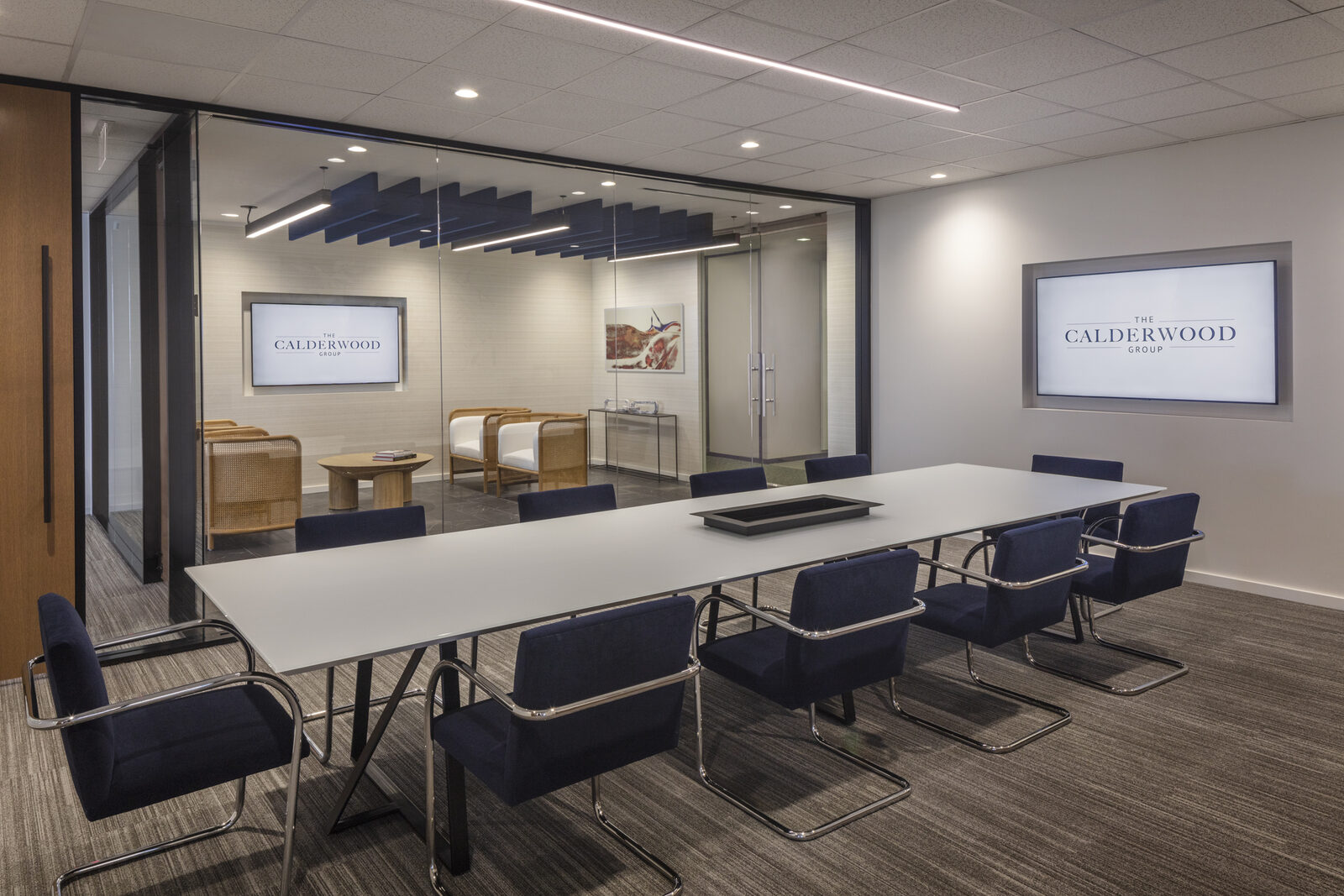 The welcoming interior of the Calderwood Group office